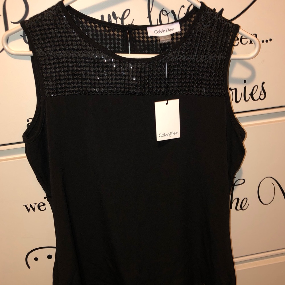 NWT Calvin Klein Black Blouse